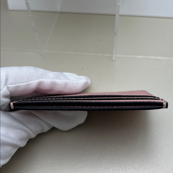 Versace Medusa Head Pink Leather Card Holder NWOT $275 Retail w/COA No Box/Dust - Picture 13 of 17